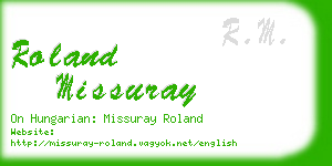 roland missuray business card